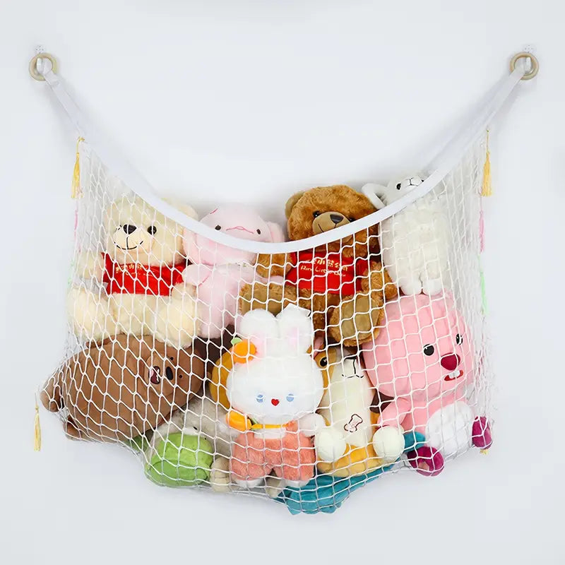 Large Capacity Polyester Hammock - Stuffed Animal Toy Storage Hanging Net