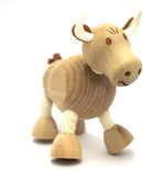 Anamalz Poseable Wood Figurine - Bull