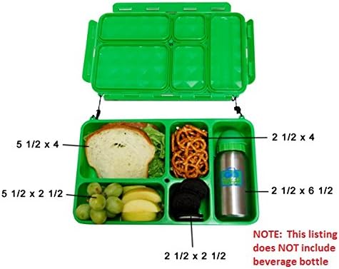 Lunch Go green | Box Set With 5 Compartment Leak-Proof Bento Lunch Box