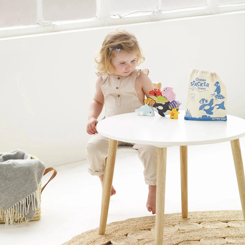 Le Toy Van Petilou Ocean stacker Tower & Bag RRP $54.99