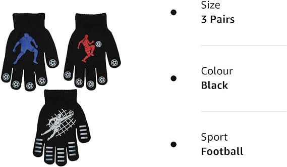 Thermal Gripper Magic Gloves Football Designs