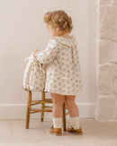 Quincy Mae | Long Sleeve Isla Dress French Floral - Natural