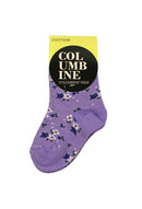 Columbine | 3 Pk cotton socks- Floral Lilac/Navy