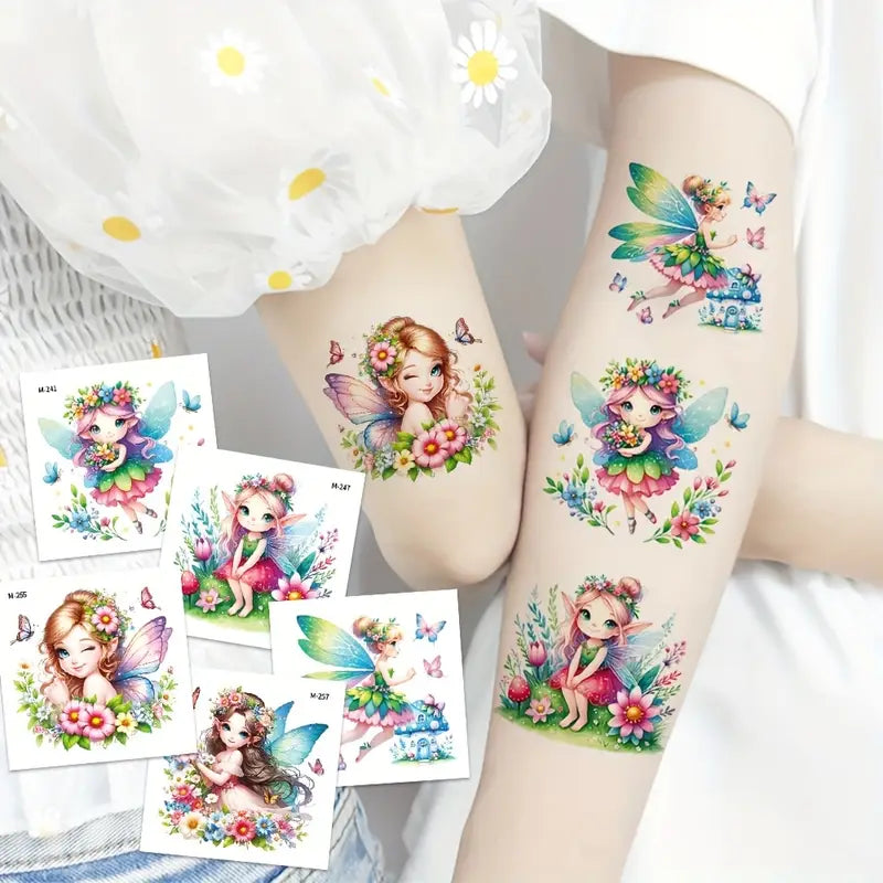 Waterproof Fairy Princess & Butterfly Temporary Tattoos