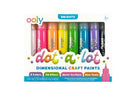 Ooly Dot-a-Lot 3D Dimensional Craft Paint, Brights Set of 8