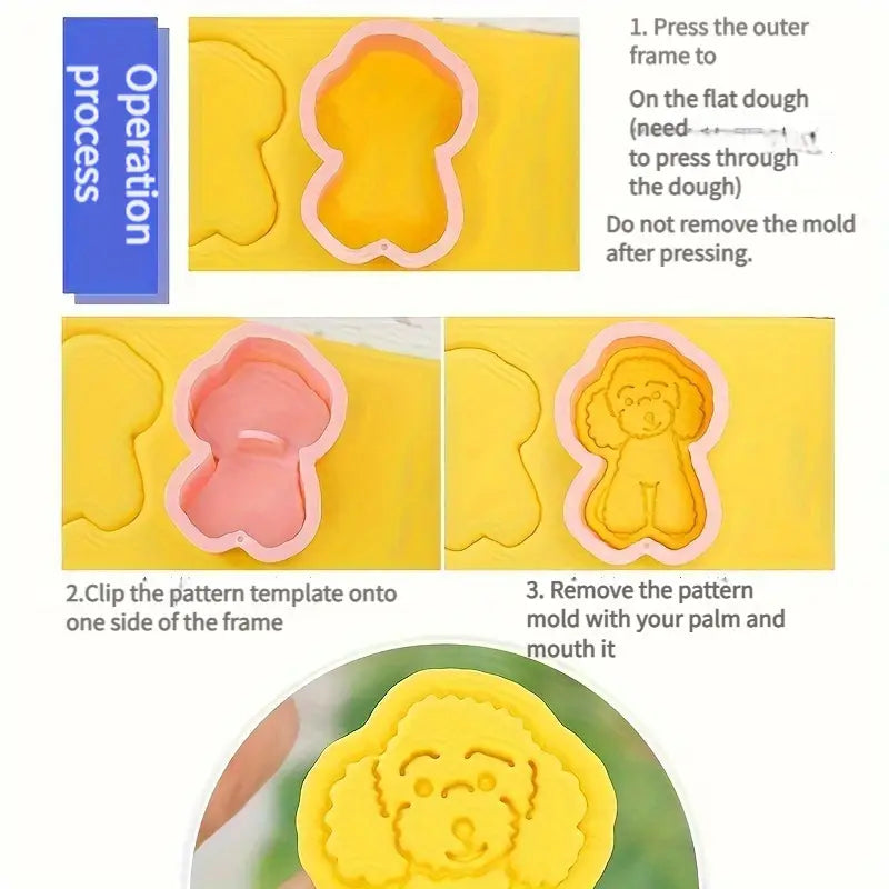 8-Piece Cartoon Puppy Dog Cookie Cutters Set