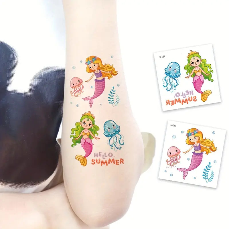 20 Sheets Mermaid Temporary Tattoos