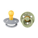 Bibs | Pacifier Liberty Round-Natural Rubber- Capel Sage Mix