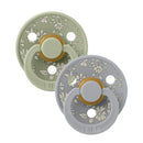 Bibs | Pacifier Liberty Round-Natural Rubber- Capel Sage Mix