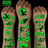 10 Sheets Glow-in-the-Dark Soccer Temporary Tattoos - Football Field