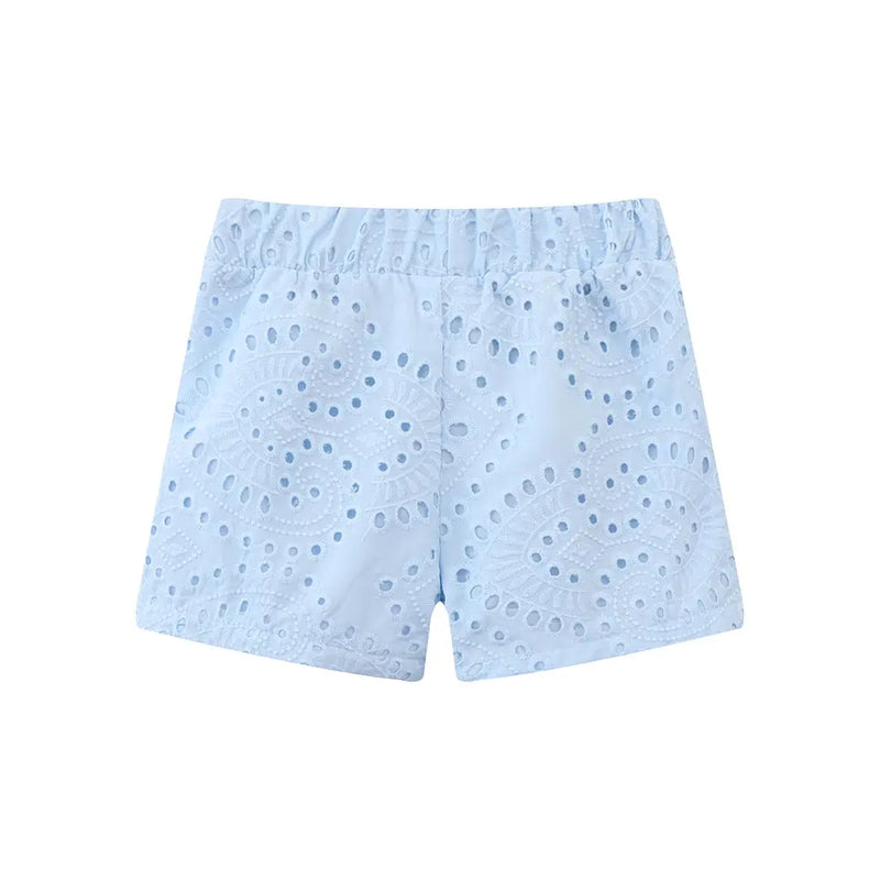 Cracked Soda | Cove Bow Shorts-Blue