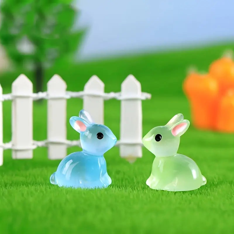 Cute Mini  Luminous Resin Bunnies - Asst