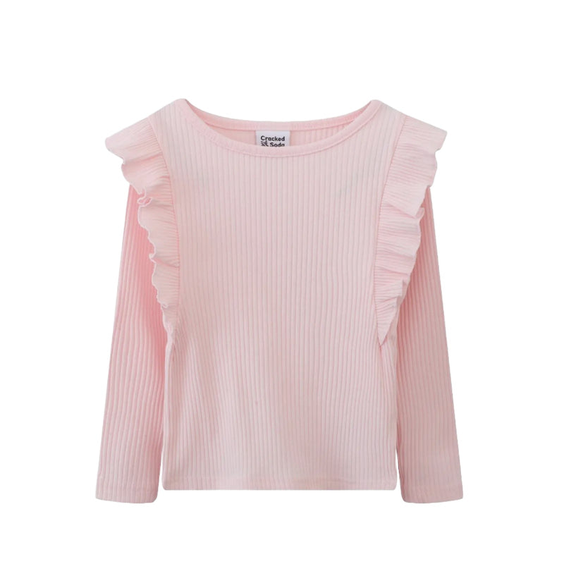 Cracked Soda | Sofia frill Top Pink 3-8yrs