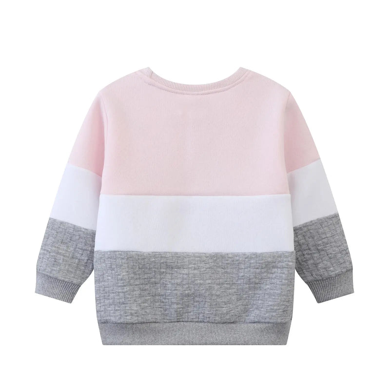 Cracked Soda | Lexi  Baby Girl Detailed Crew - Pink