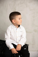 Cracked Soda | Baby Boy Kingston White Detailed Shirt