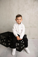 Cracked Soda | Baby Boy Kingston White Detailed Shirt