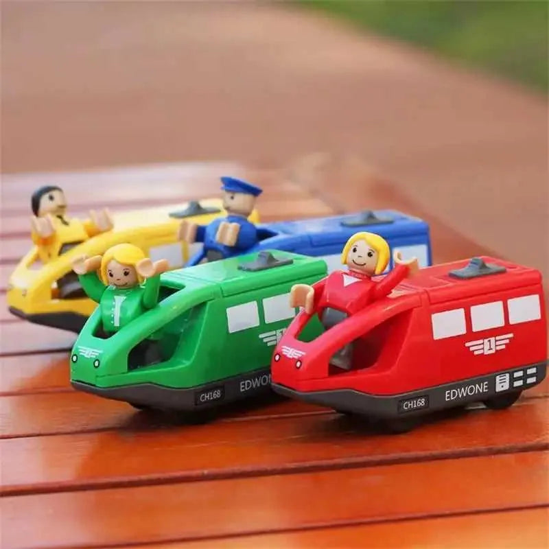 Edwone Wooden Track Magnetic Electric  Train