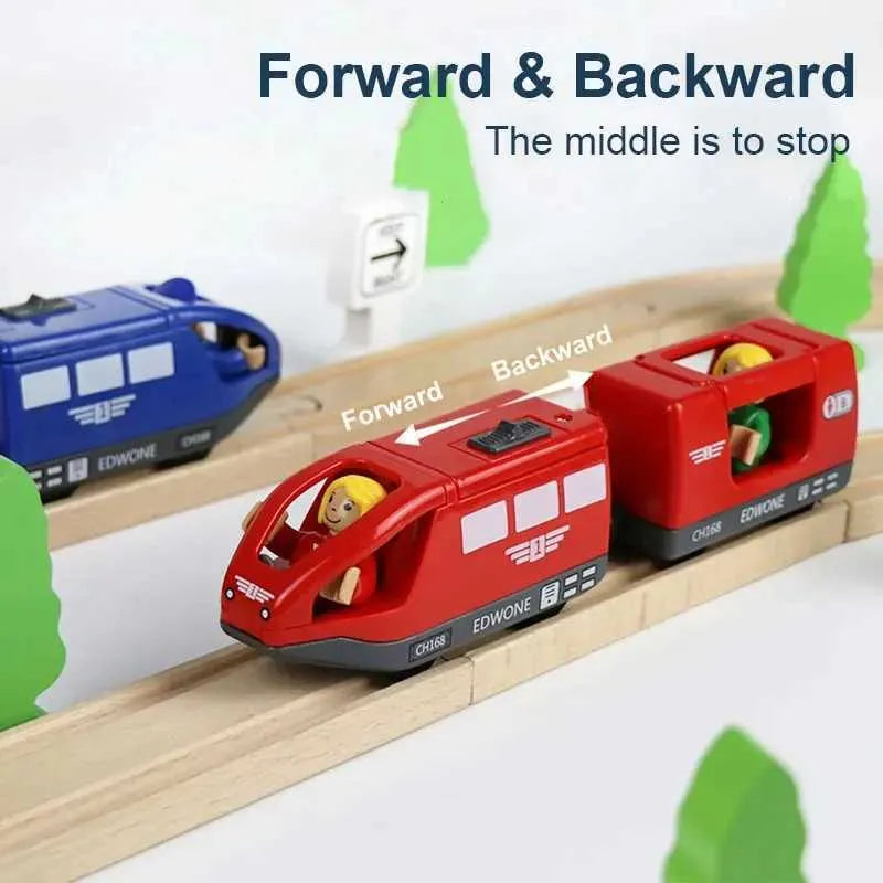 Edwone Wooden Track Magnetic Electric  Train