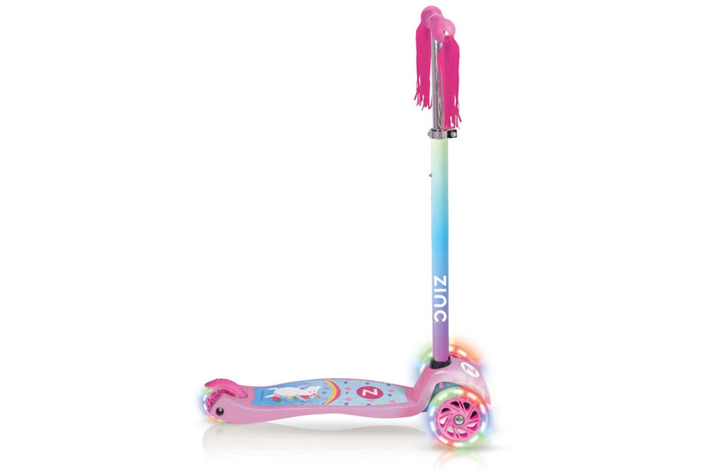 ZINC NON FOLDING T-MOTION EXPLORER 3 WHEEL SCOOTER- UNICORN