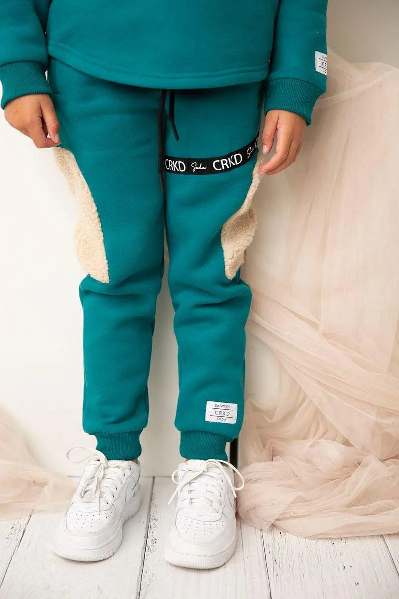 Cracked Soda | Girls Jade Detailed Trackpants Teal RRP $44.99