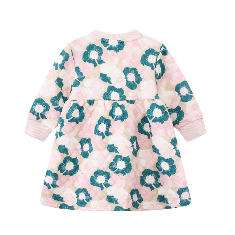 Cracked Soda | Baby Girl's Jade Floral Dress - Pink