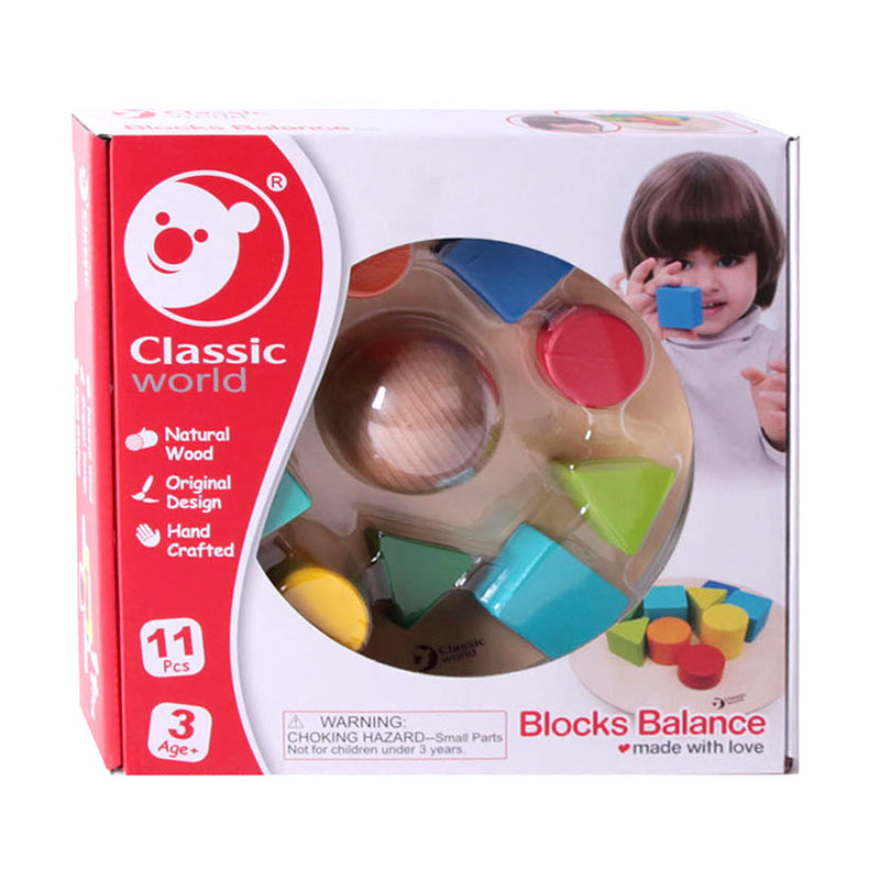 Classic World Wooden Balance Game Blocks, 11pcs
