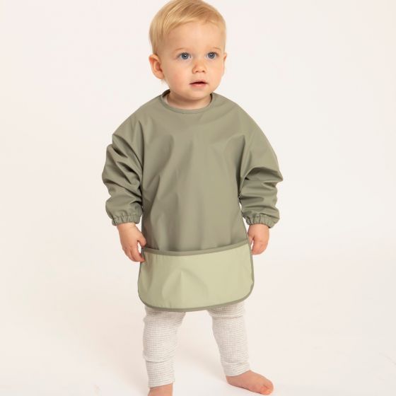 all4Ella | Recycled Long Sleeve Bib - Sage