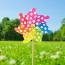 Rainbow  Spotted Flower Pinwheel