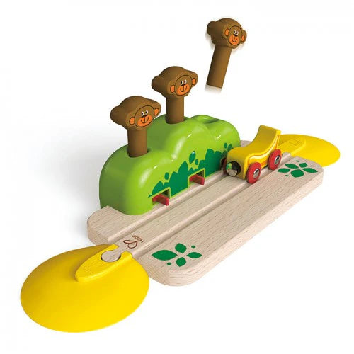 Hape | Wooden Monkey Pop Up track