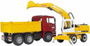 Bruder MAN TGA Construction Truck And Liebherr Excavator