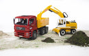 Bruder MAN TGA Construction Truck And Liebherr Excavator