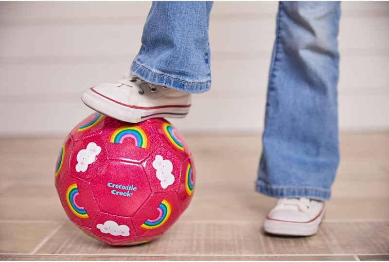 Crocodile Creek - Glitter Soccer Ball - Rainbow (Size 3)