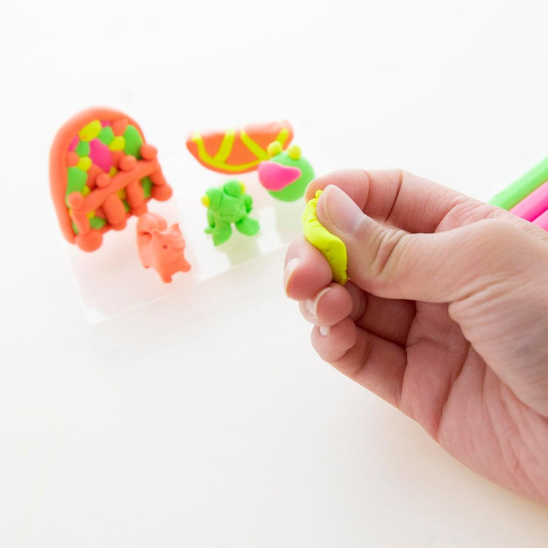BAZIC Modeling Clay Sticks 4.8 Oz, 4 Fluorescent Colours