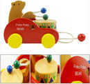 Poko Bear Drummer Car Toy Wooden Push Pull Toys RRP $49.99  SPECIAL