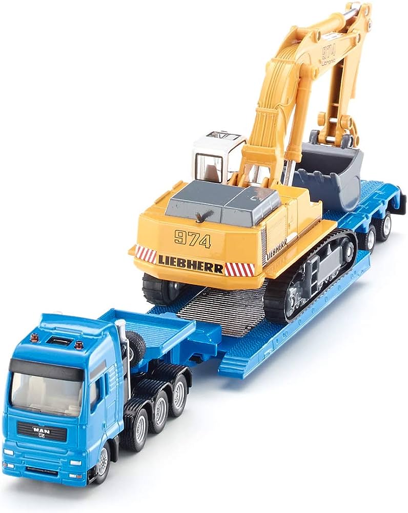 SIKU 1847 | Heavy Haulage Transporter with Flat-Bed Trailer