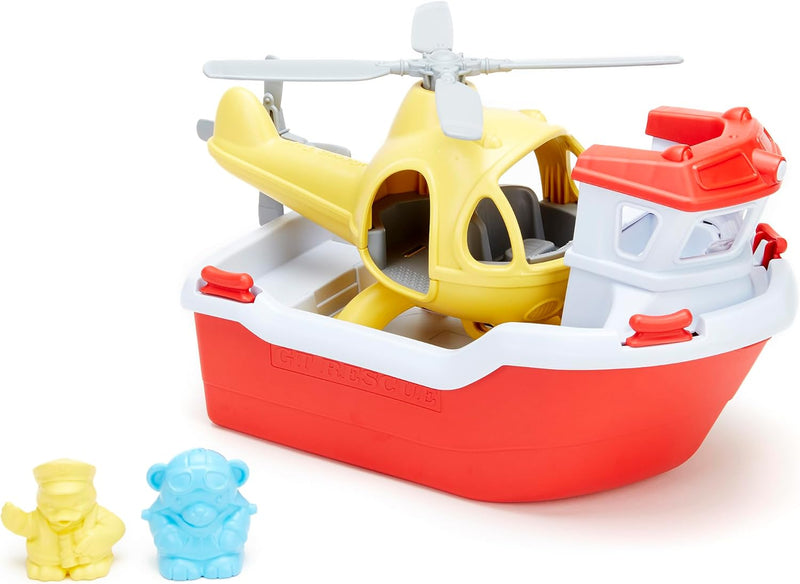 Green Toys - Rescue Boat and Helicopter