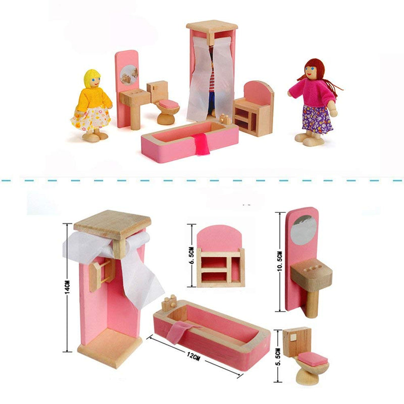 Wooden Dolls House Furniture - Bathroom