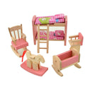 Wooden Dolls House Furniture - Kids Bedroom
