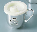 Silverplated Teddy Bear Baby Sippy Cup