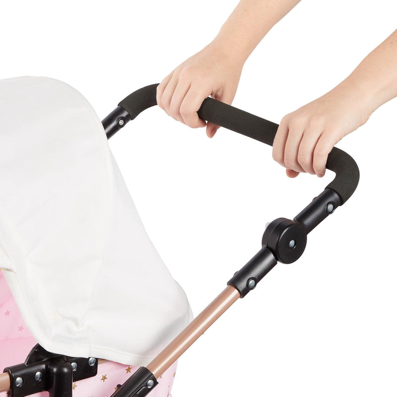 babi by Battat - Baby Doll Double Stroller Mini Gold Stars