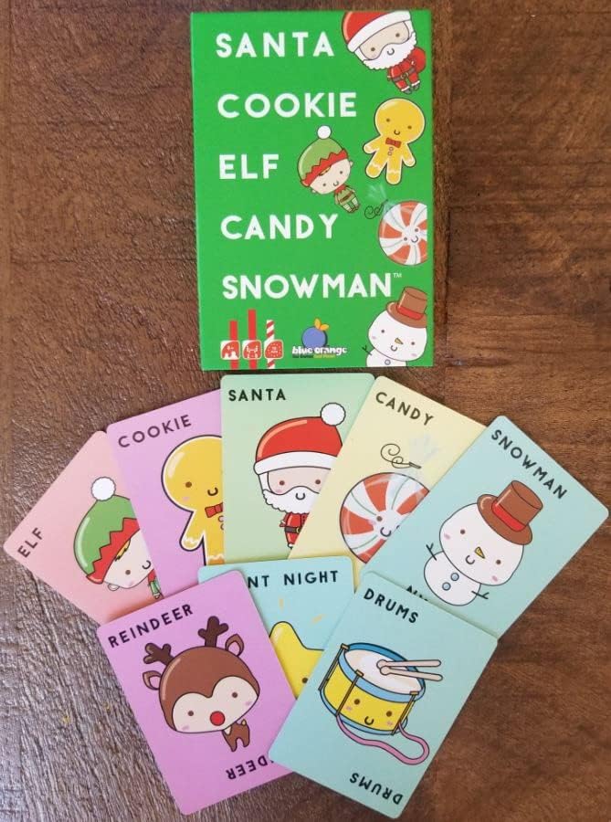 Santa Cookie Elf Candy Snowman Card Game