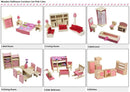 Wooden Dolls House Furniture - Kids Bedroom