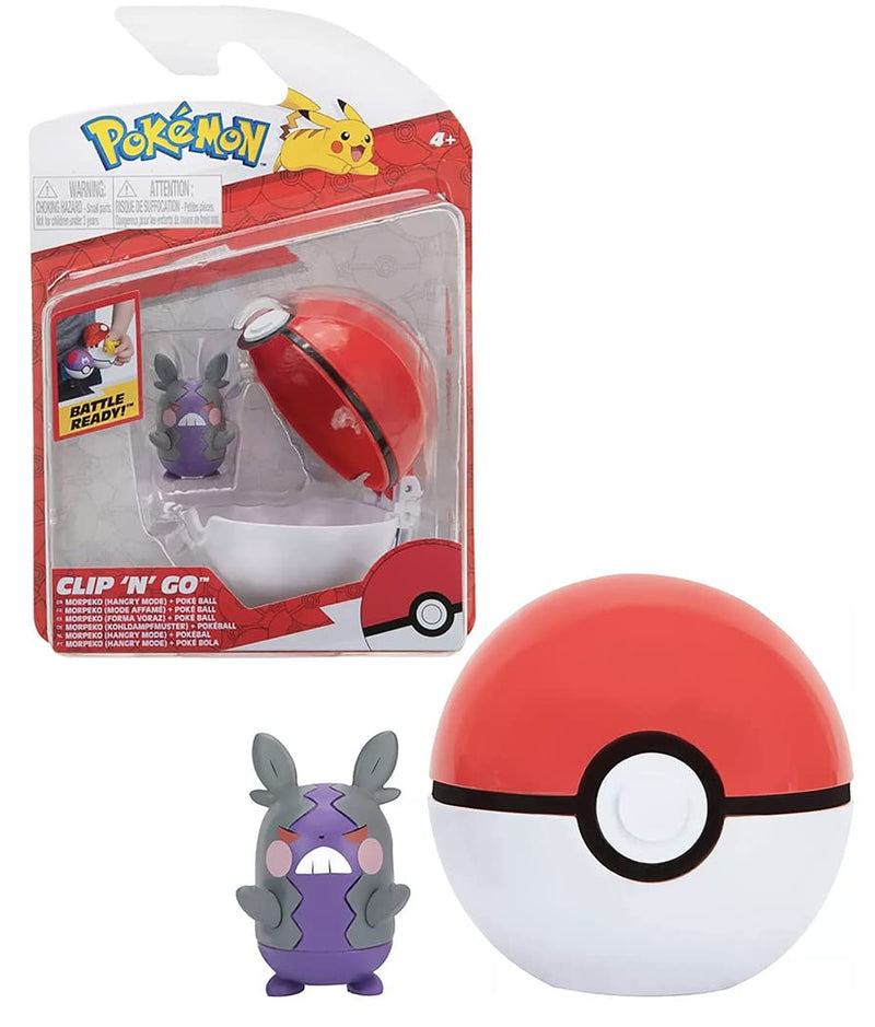 Pokemon Clip N Go - Morpeko Hangry Mode with Poke Ball RRP  $19.99