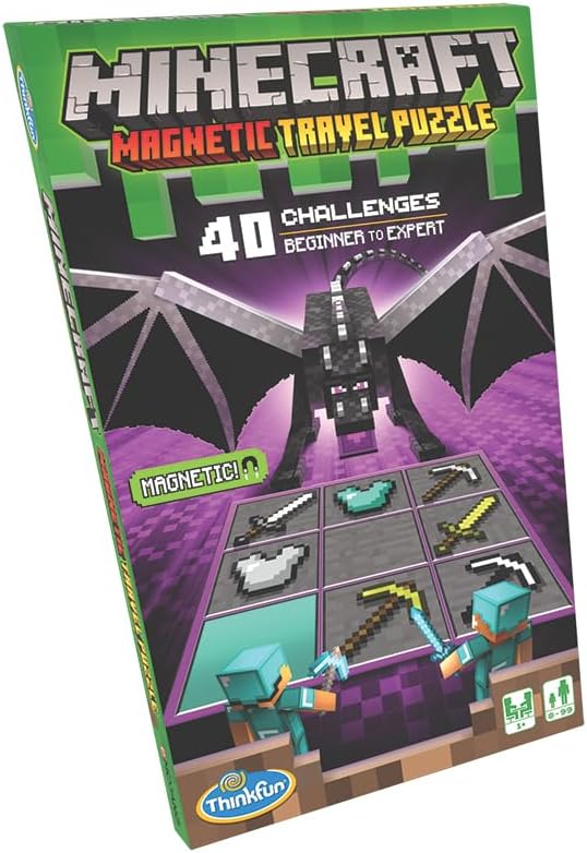 ThinkFun Minecraft Magnetic Travel Puzzle Logic Game