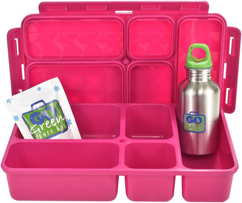 Lunch Go green | Box Set With 5 Compartment Leak-Proof Bento Lunch Box