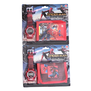 Spiderman Velcro Wallet & Watch Set
