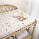 Living Textiles | Organic Cotton Change Pad Cover - Botanical Blush