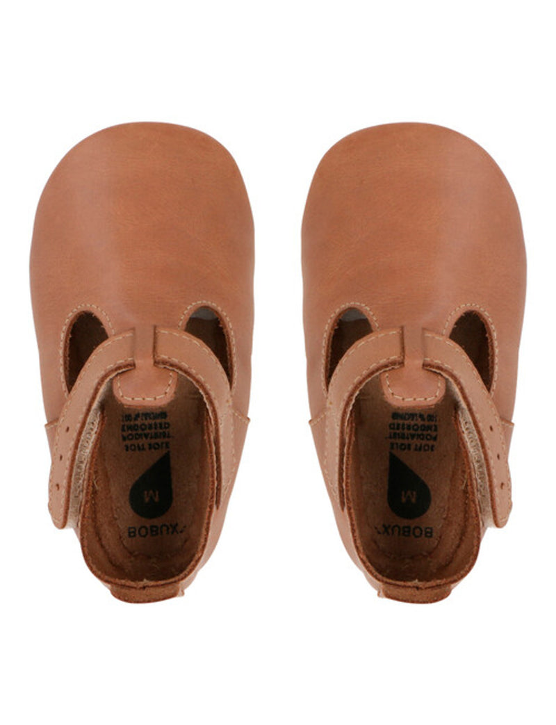 Bobux Soft Sole Jack and Jill Shoe - Caramel