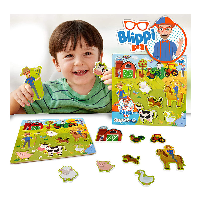 Blippi | Wooden Farmyard Puzzle Toy RRP $26.99