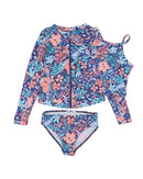 Minihaha Swim | Coco Print L/S 3 piece Swim Set 8-14yrs